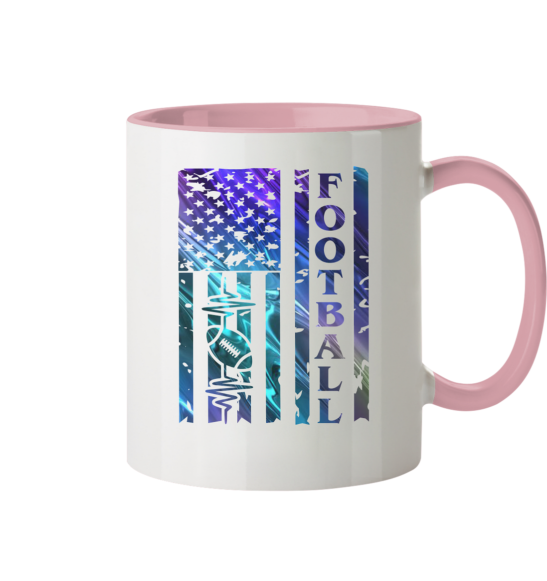 USA Football Flag - Two-Tone Mug