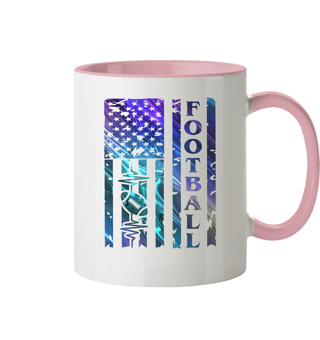 USA Football Flag - Two-Tone Mug