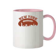 New York Football Silhoutte  - Tasse zweifarbig