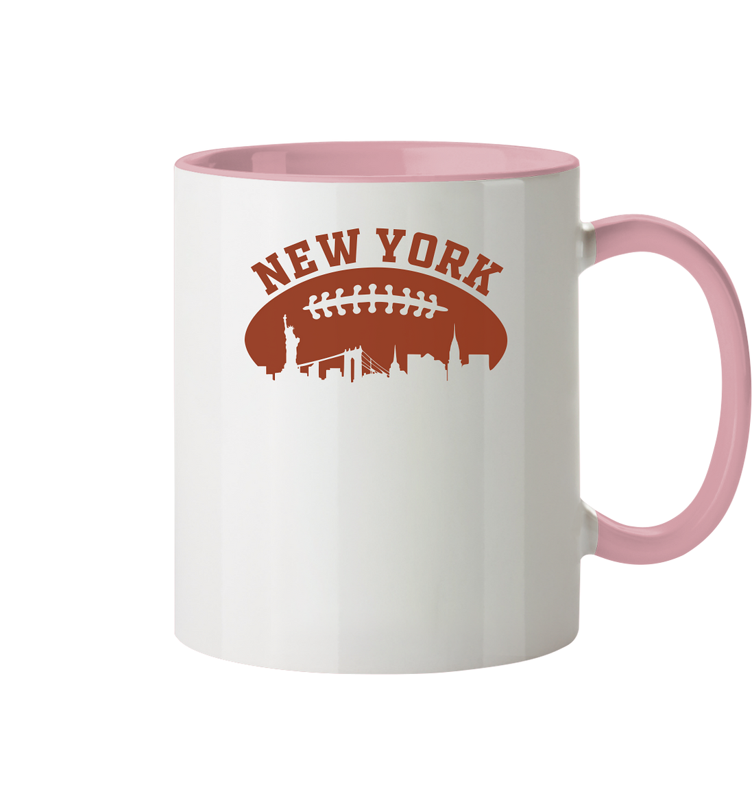 New York Football Silhoutte  - Tasse zweifarbig