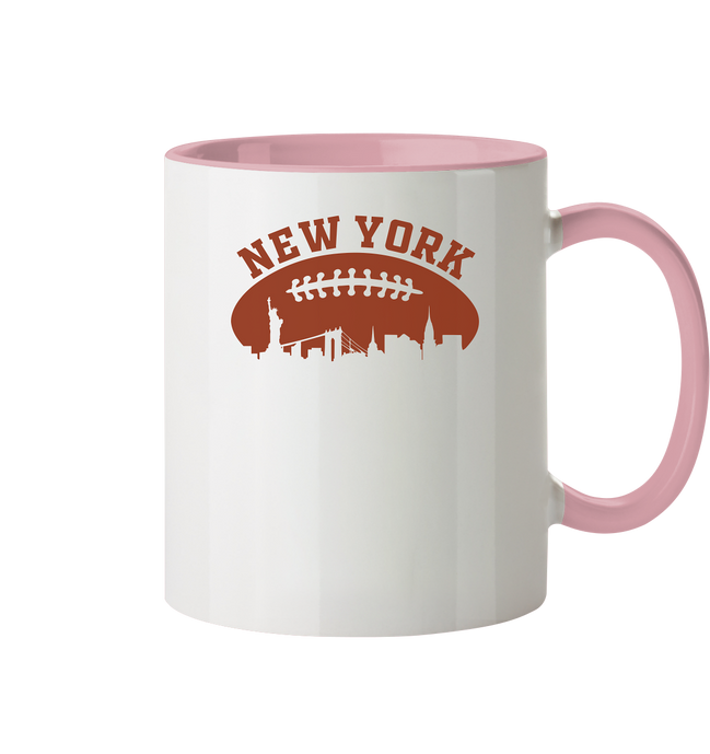 New York Football Silhoutte  - Tasse zweifarbig