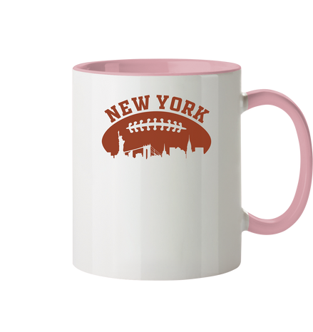 New York Football Silhoutte  - Tasse zweifarbig