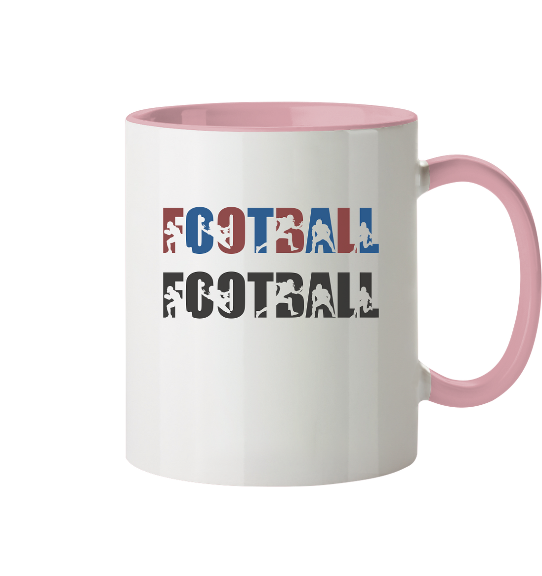 Football Silhouette - Tasse zweifarbig