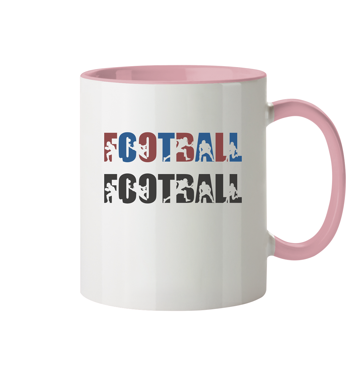 Football Silhouette - Tasse zweifarbig