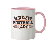 Crazy Football Lady - Two-tone mug