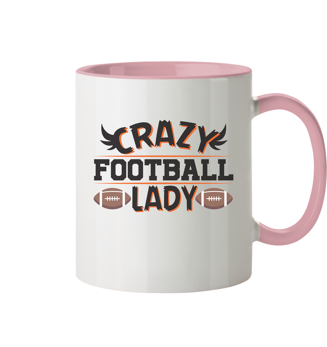 Crazy Football Lady - Two-tone mug