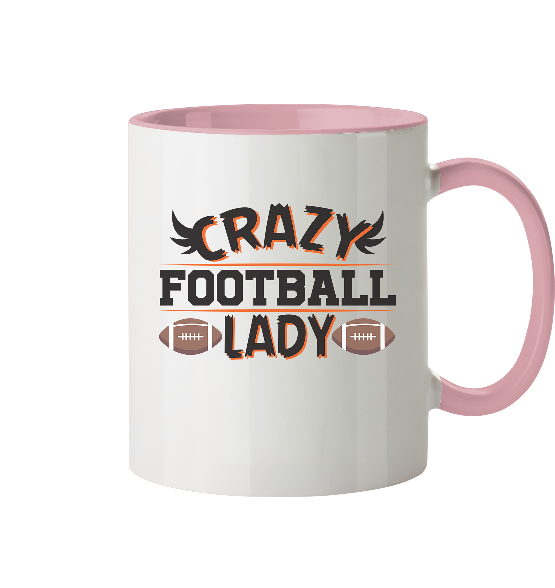 Crazy Football Lady - Two-tone mug