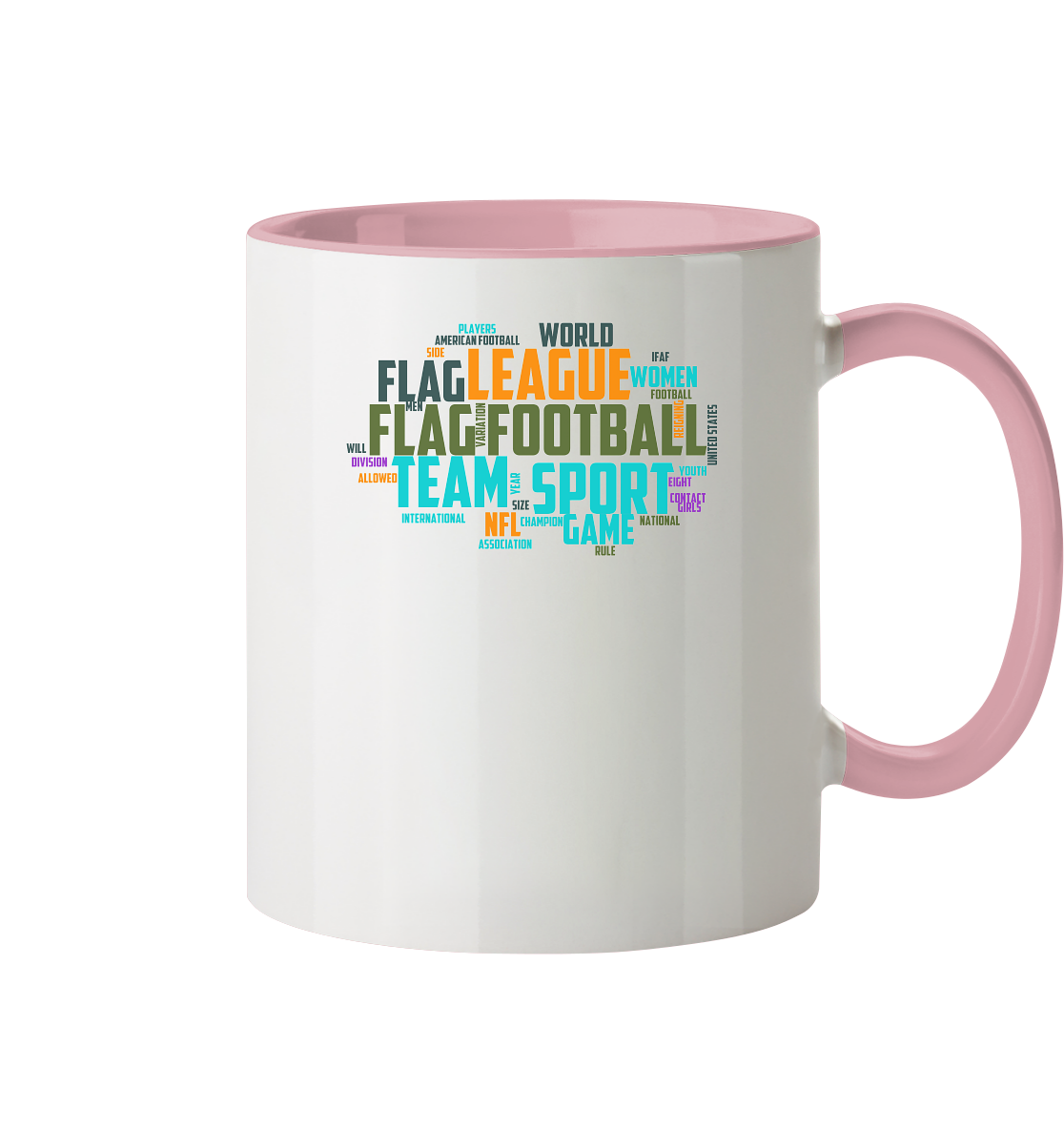 Flag Football Word Bubble - Two-Tone Mug