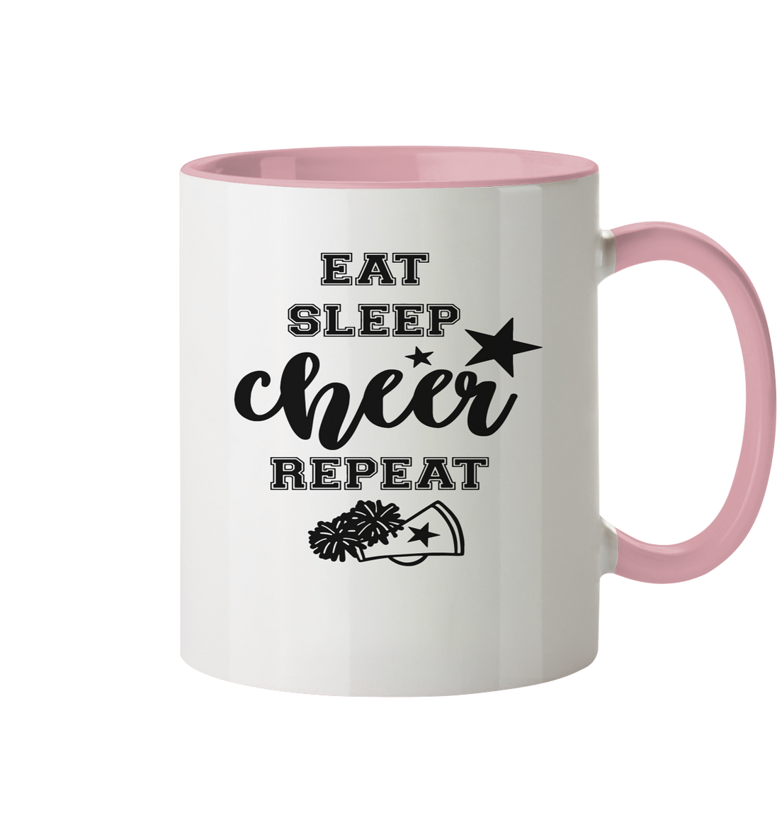 Eat Sleep Cheer Repeat - Tasse zweifarbig
