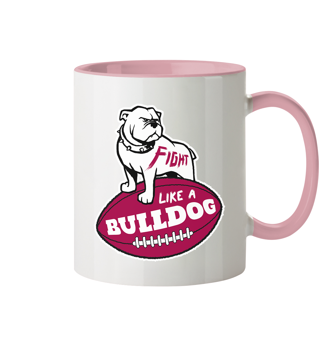 Fight like a Bulldog - Tasse zweifarbig