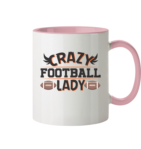 Crazy Football Lady - Two-tone mug