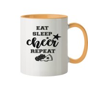Eat Sleep Cheer Repeat - Tasse zweifarbig