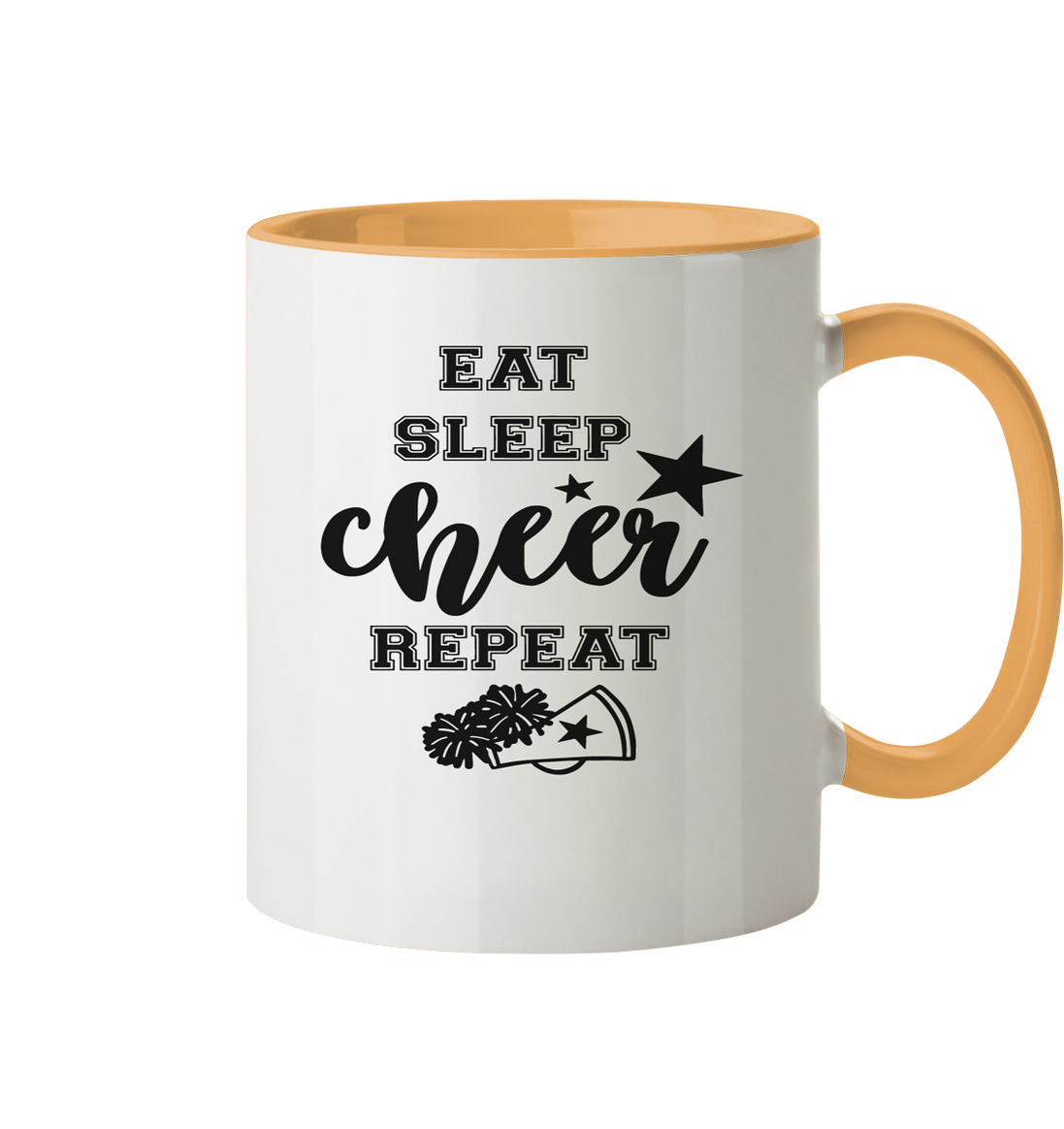 Eat Sleep Cheer Repeat - Tasse zweifarbig