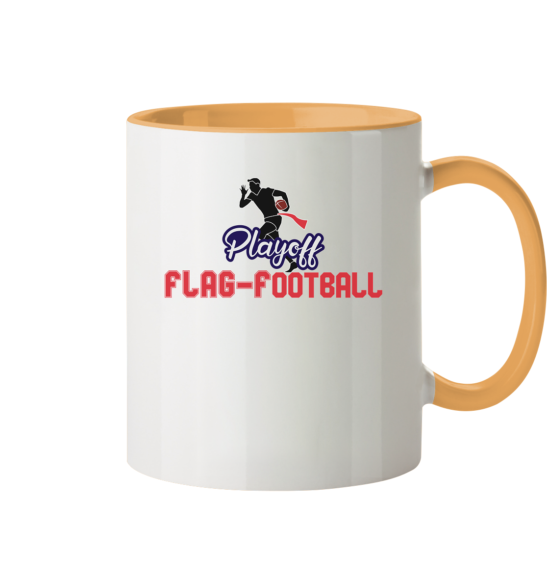 Playoff Flag Football  Men red - Tasse zweifarbig