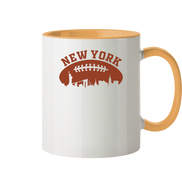 New York Football Silhoutte  - Tasse zweifarbig