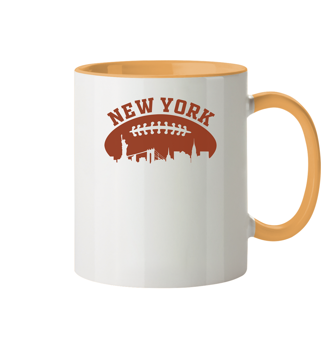 New York Football Silhoutte  - Tasse zweifarbig