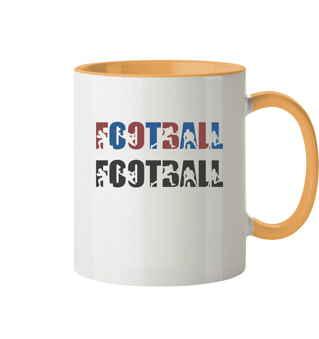 Football Silhouette - Tasse zweifarbig