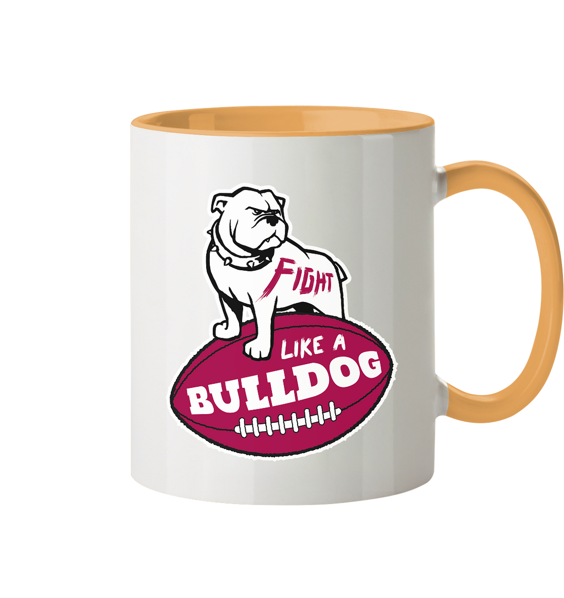 Fight like a Bulldog - Tasse zweifarbig