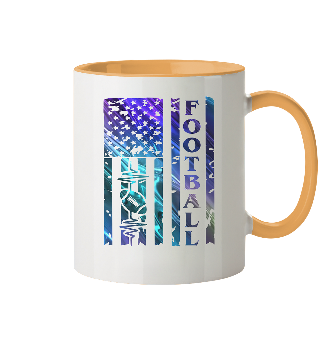 USA Football Flag - Two-Tone Mug