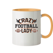 Crazy Football Lady - Two-tone mug