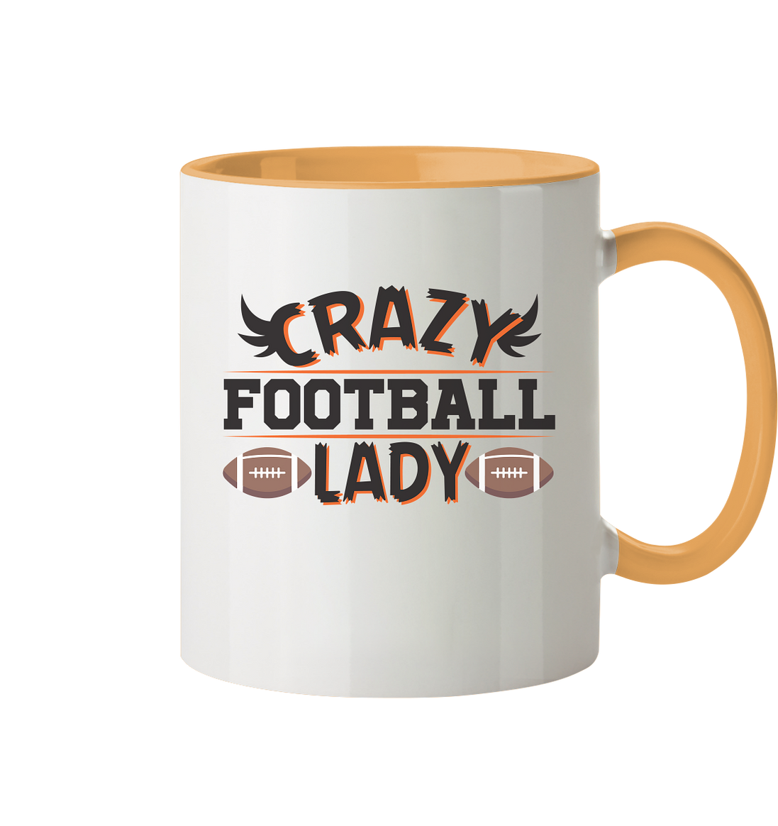 Crazy Football Lady - Two-tone mug