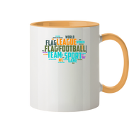 Flag Football Word Bubble - Two-Tone Mug