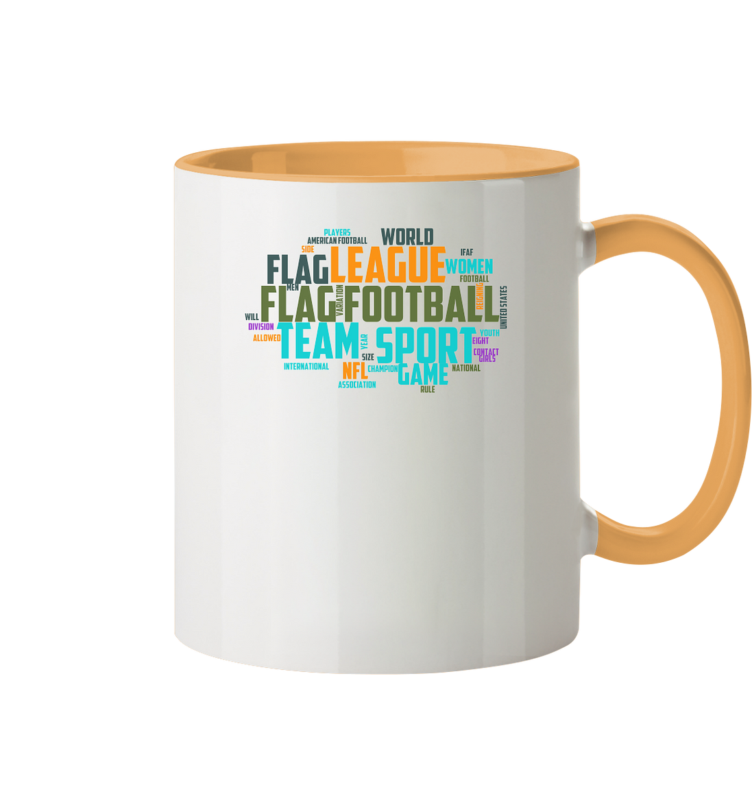 Flag Football Word Bubble - Two-Tone Mug