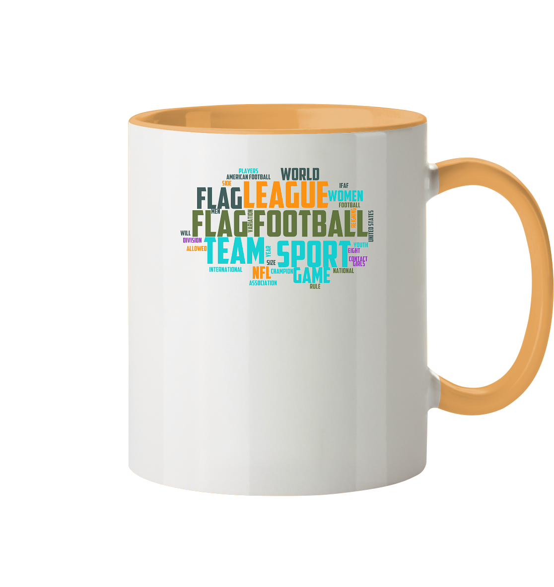 Flag Football Word Bubble - Two-Tone Mug