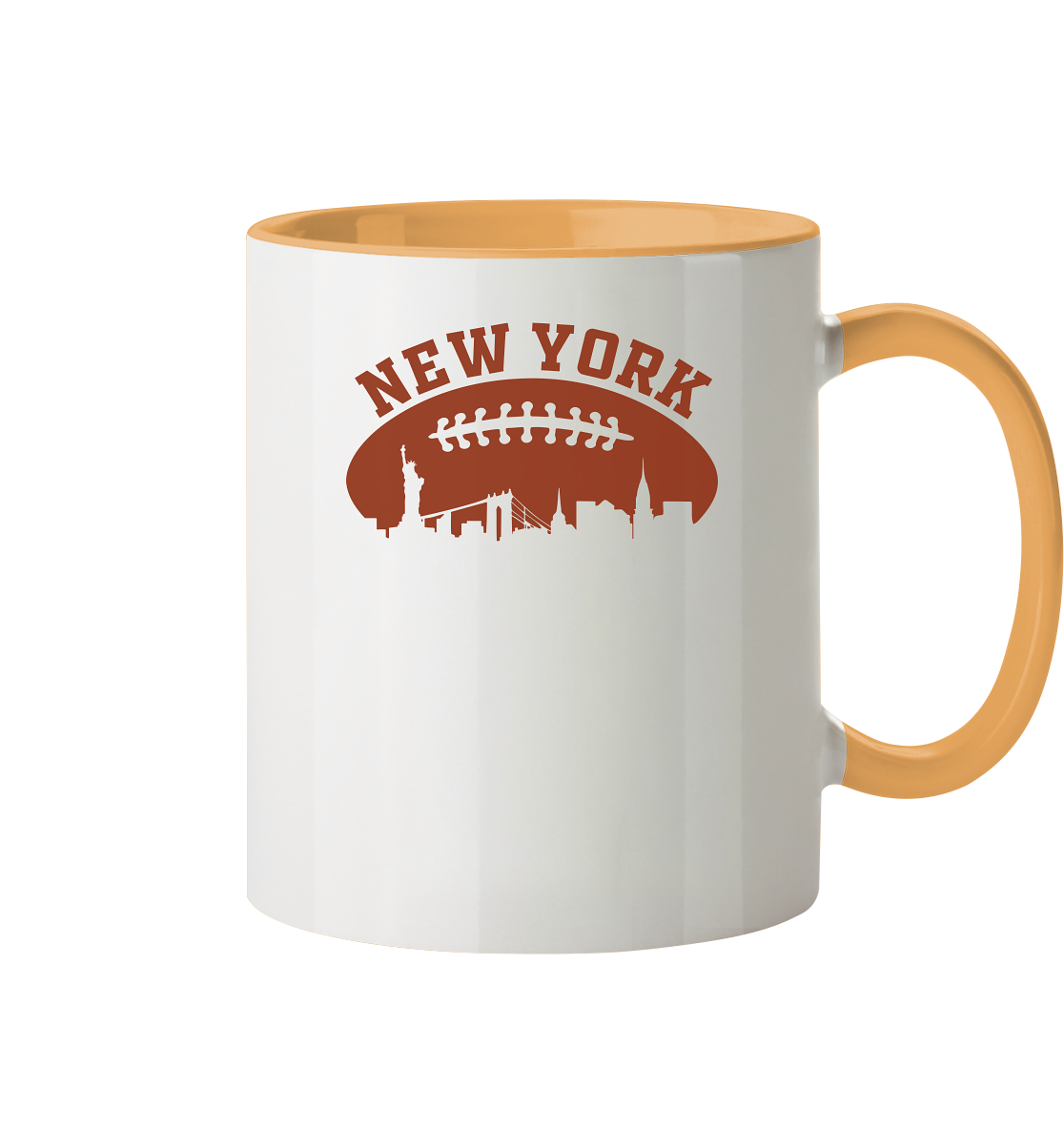 New York Football Silhoutte  - Tasse zweifarbig