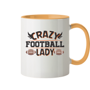 Crazy Football Lady - Two-tone mug
