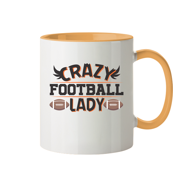 Crazy Football Lady - Two-tone mug