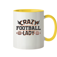 Crazy Football Lady - Two-tone mug