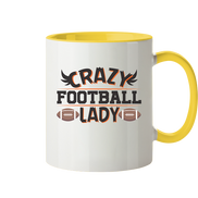 Crazy Football Lady - Two-tone mug