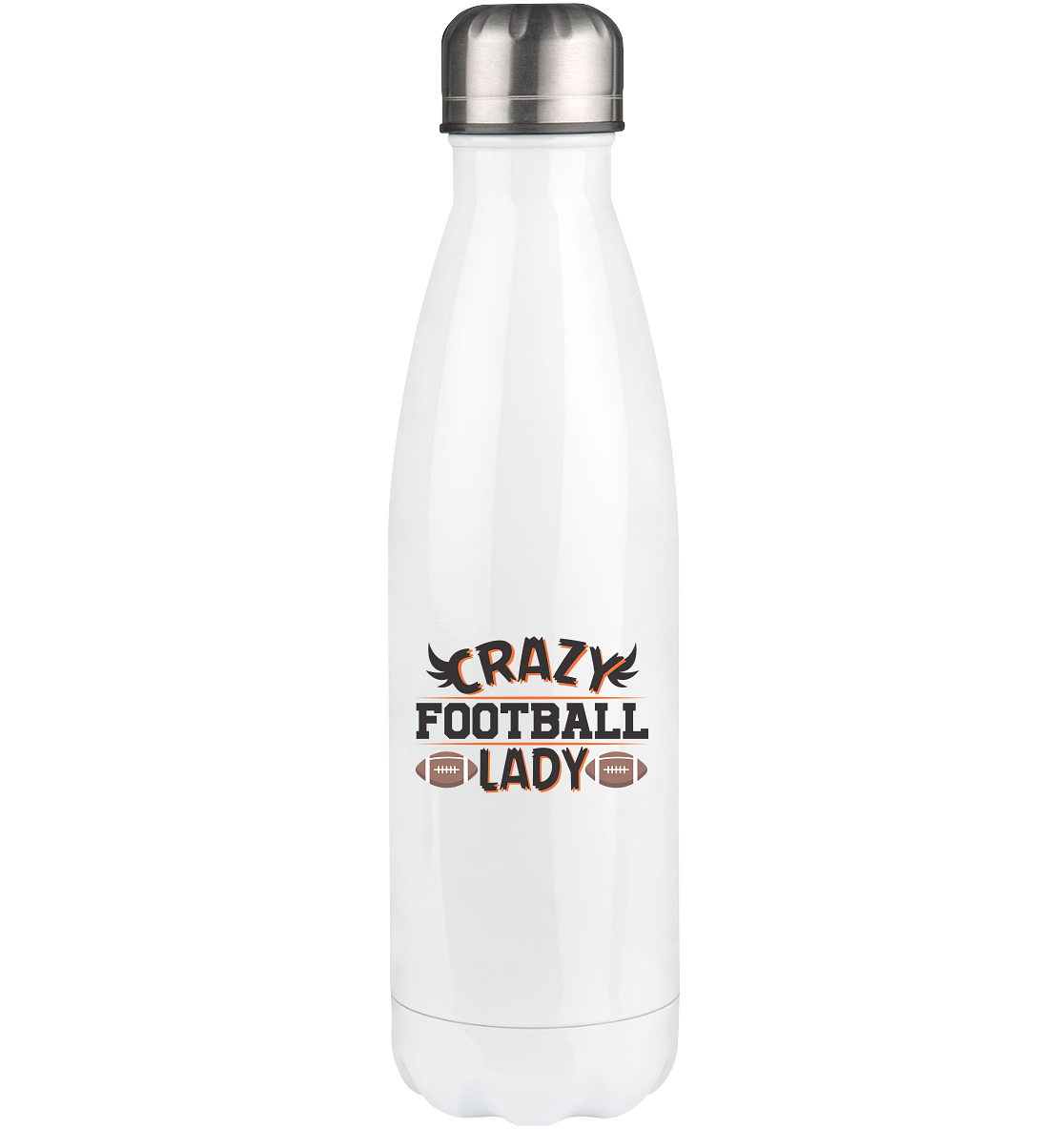 Crazy Football Lady - Thermoflasche 500ml