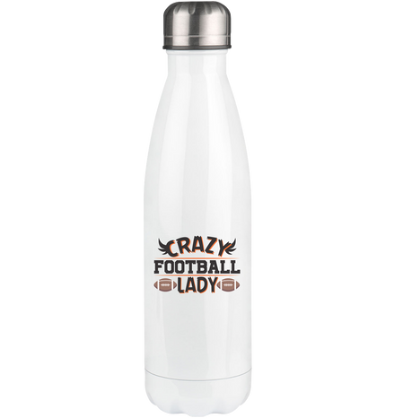 Crazy Football Lady - Thermoflasche 500ml