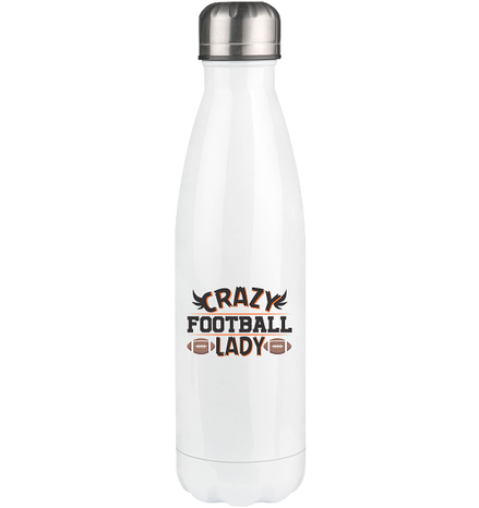 Crazy Football Lady - Thermoflasche 500ml