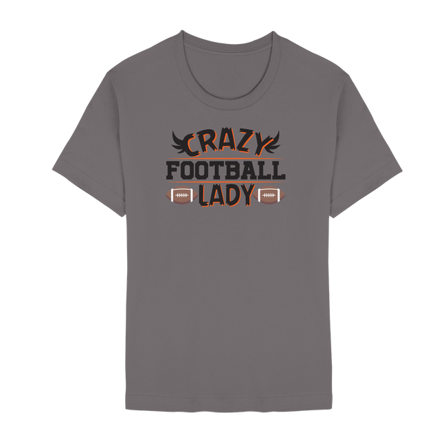 Crazy Football Lady - Unisex Essential Premium T-Shirt