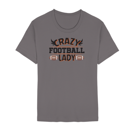 Crazy Football Lady - Unisex Essential Premium T-Shirt