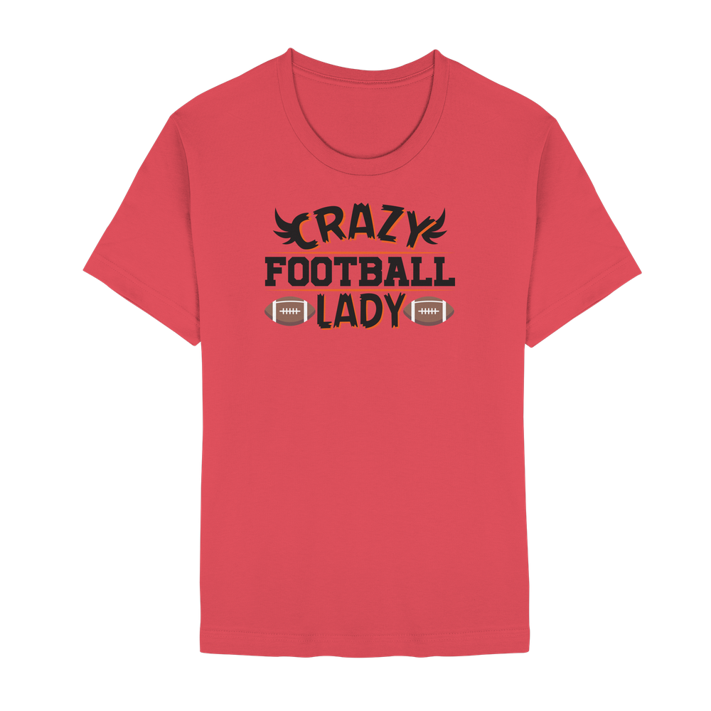 Crazy Football Lady - Unisex Essential Premium T-Shirt
