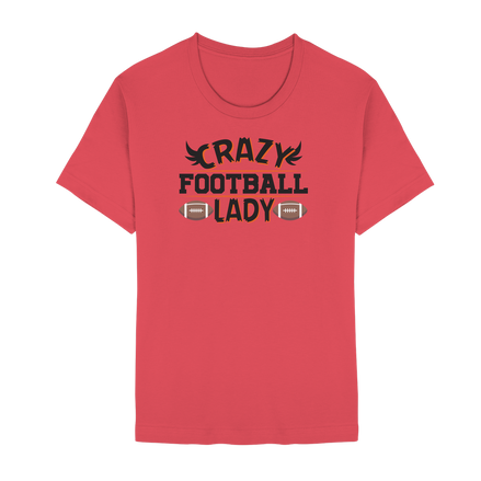Crazy Football Lady - Unisex Essential Premium T-Shirt