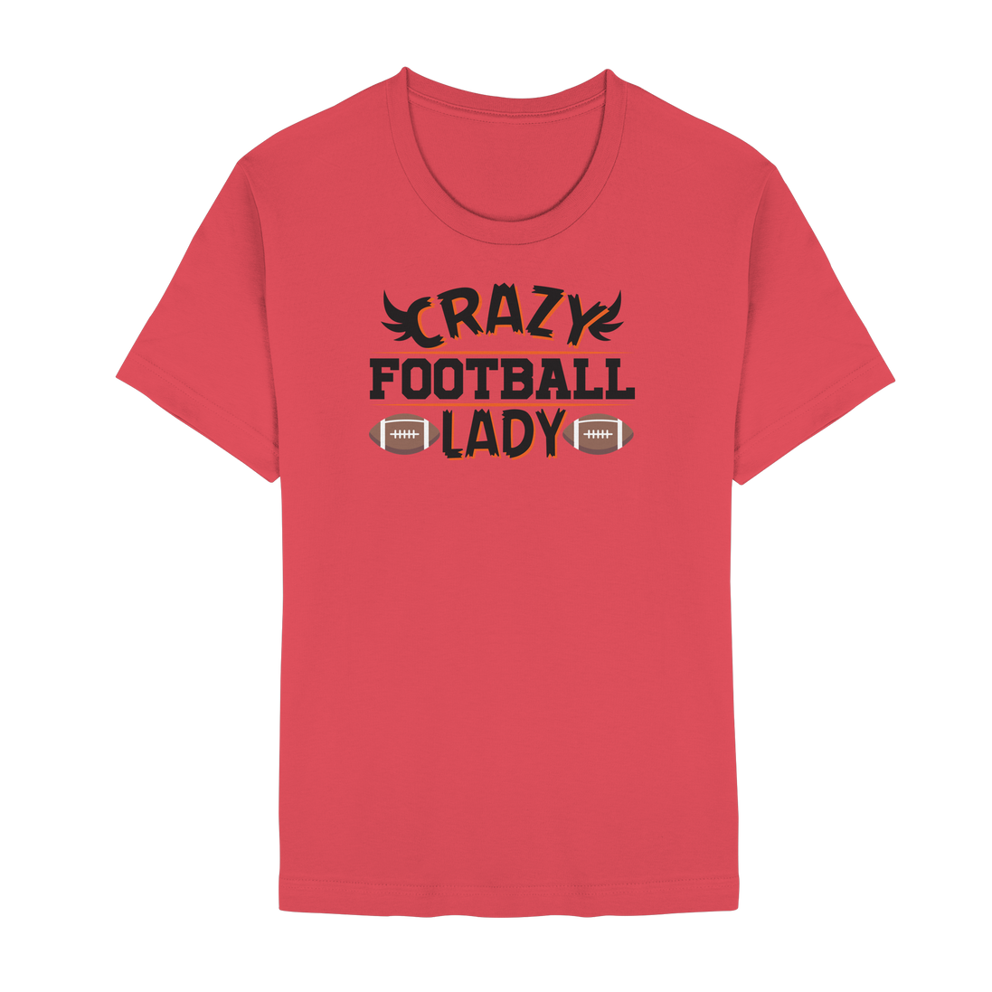 Crazy Football Lady - Unisex Essential Premium T-Shirt