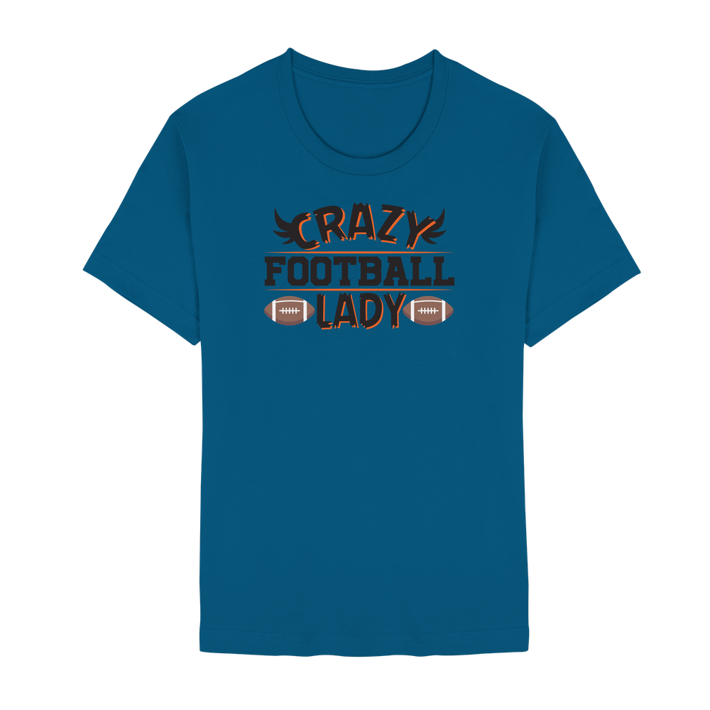 Crazy Football Lady - Unisex Essential Premium T-Shirt