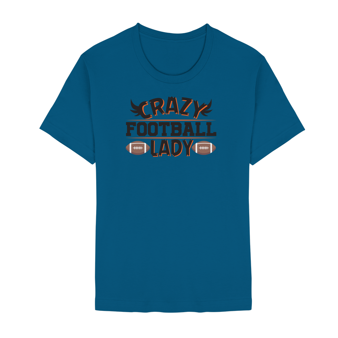Crazy Football Lady - Unisex Essential Premium T-Shirt