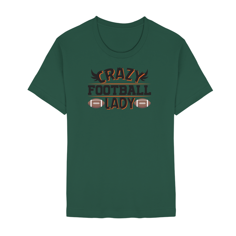 Crazy Football Lady - Unisex Essential Premium T-Shirt