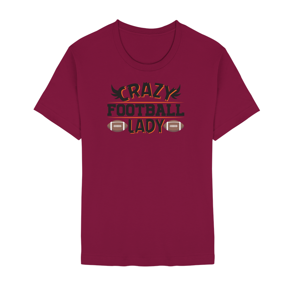 Crazy Football Lady - Unisex Essential Premium T-Shirt