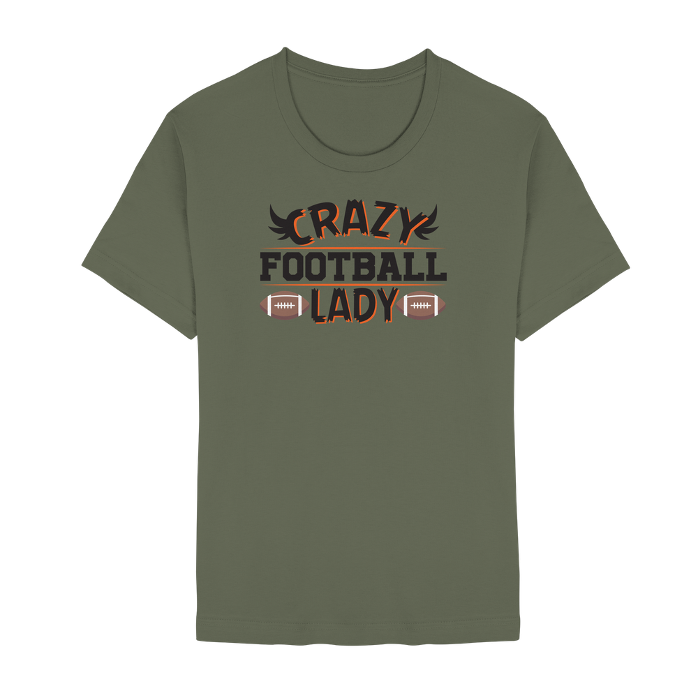 Crazy Football Lady - Unisex Essential Premium T-Shirt