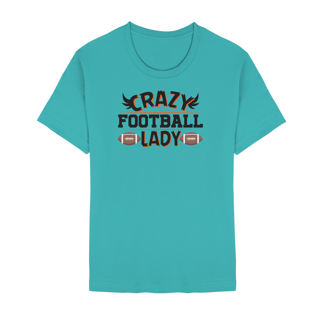 Crazy Football Lady - Unisex Essential Premium T-Shirt