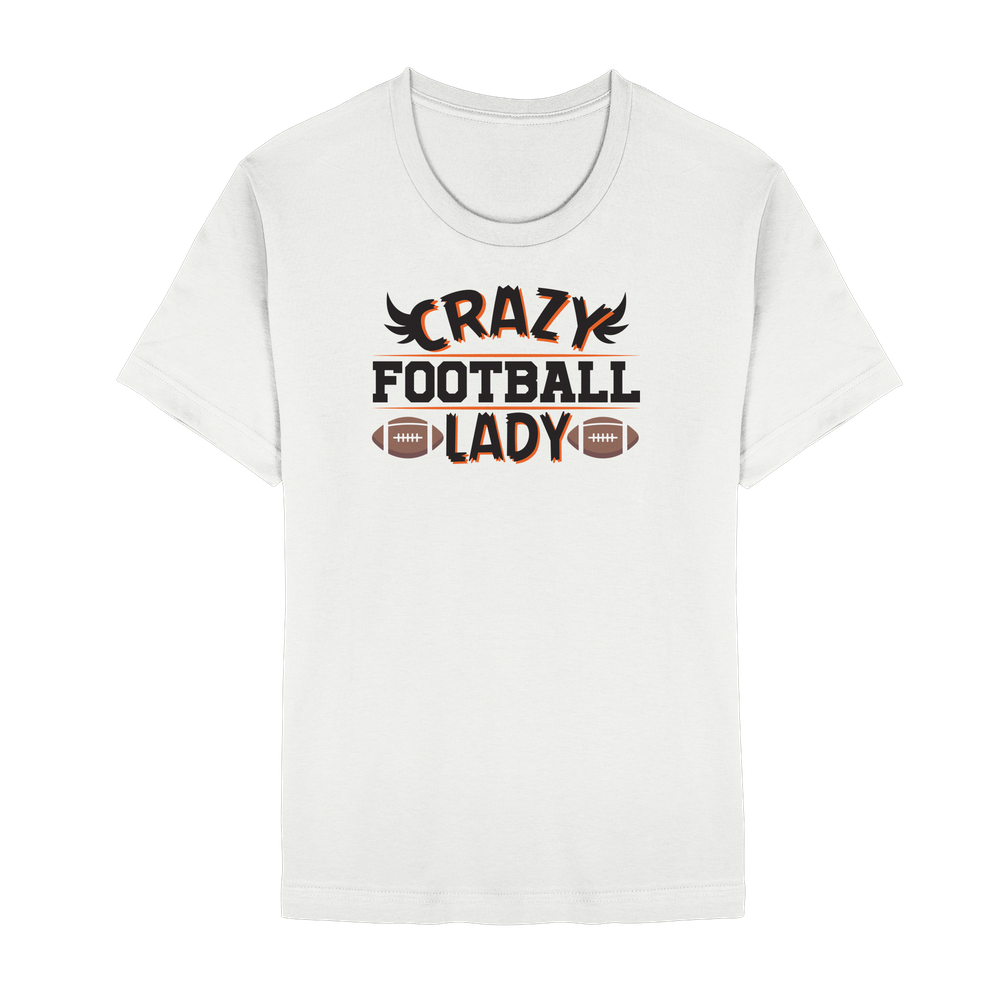 Crazy Football Lady - Unisex Essential Premium T-Shirt
