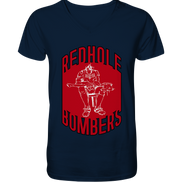 Red Hole Bombers V-Neck Shirt