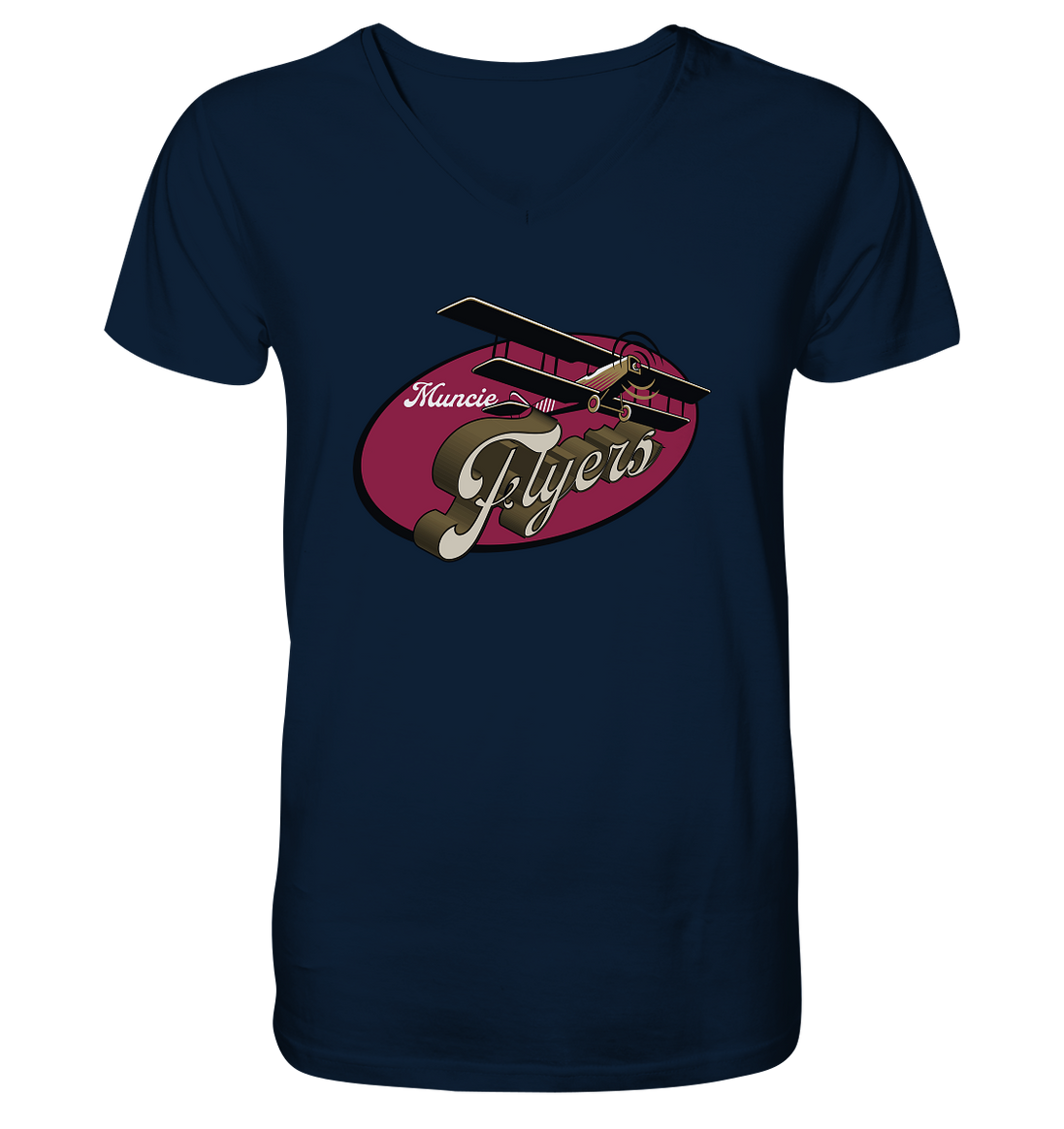 Muncie Flyers 2 - V-Neck Shirt